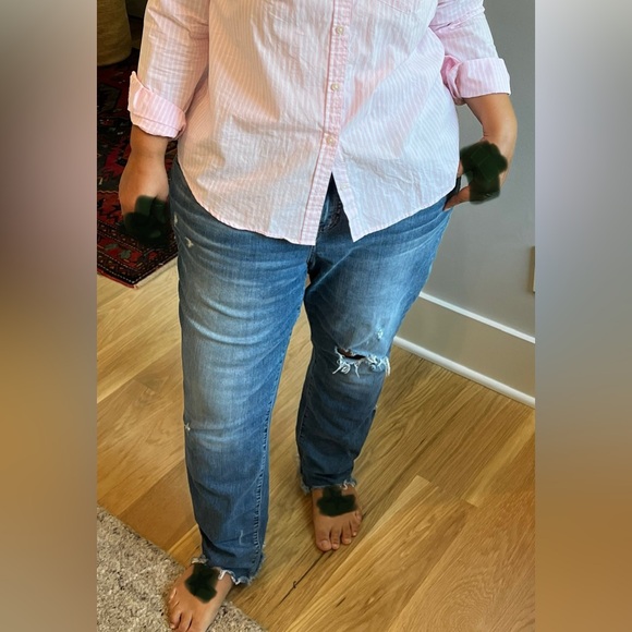 TORRID Boyfriend Straight Leg Stretch Jeans, Distressed - Picture 6 of 16